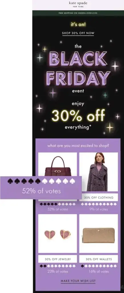 Kate Spade Black Friday campaign