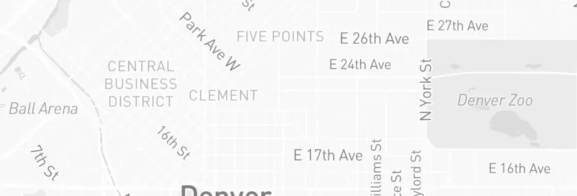 Street map of downtown Denver