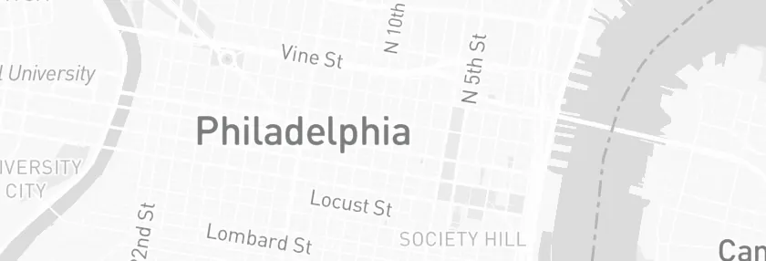 Street map of Center City Philadelphia
