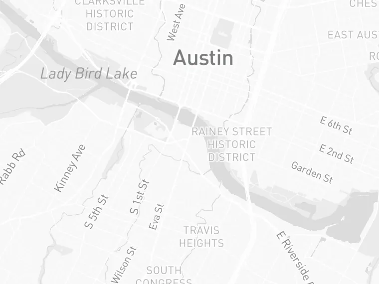 Map of central Austin with the nearest ACME store marked