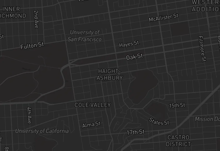 The same map rendered in the Dark scheme