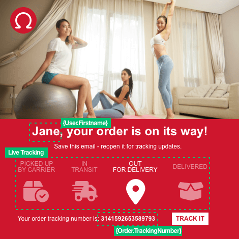 personalization and live tracking example
