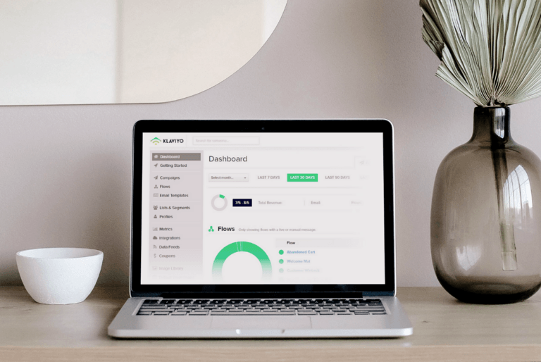 Looking at the Klaviyo Dashboard